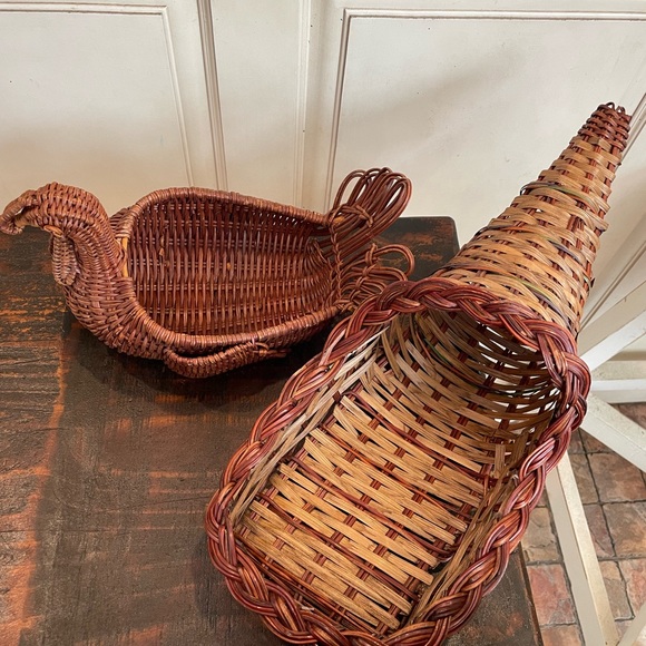 Vintage Boho Turkey and Cornucopia Baskets - Picture 6 of 8